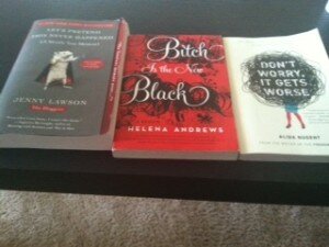 A little bit of the womanly wit shelved on my bookcase.